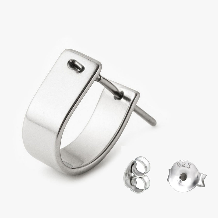 Breiter Gravierter Ohrring für Herren