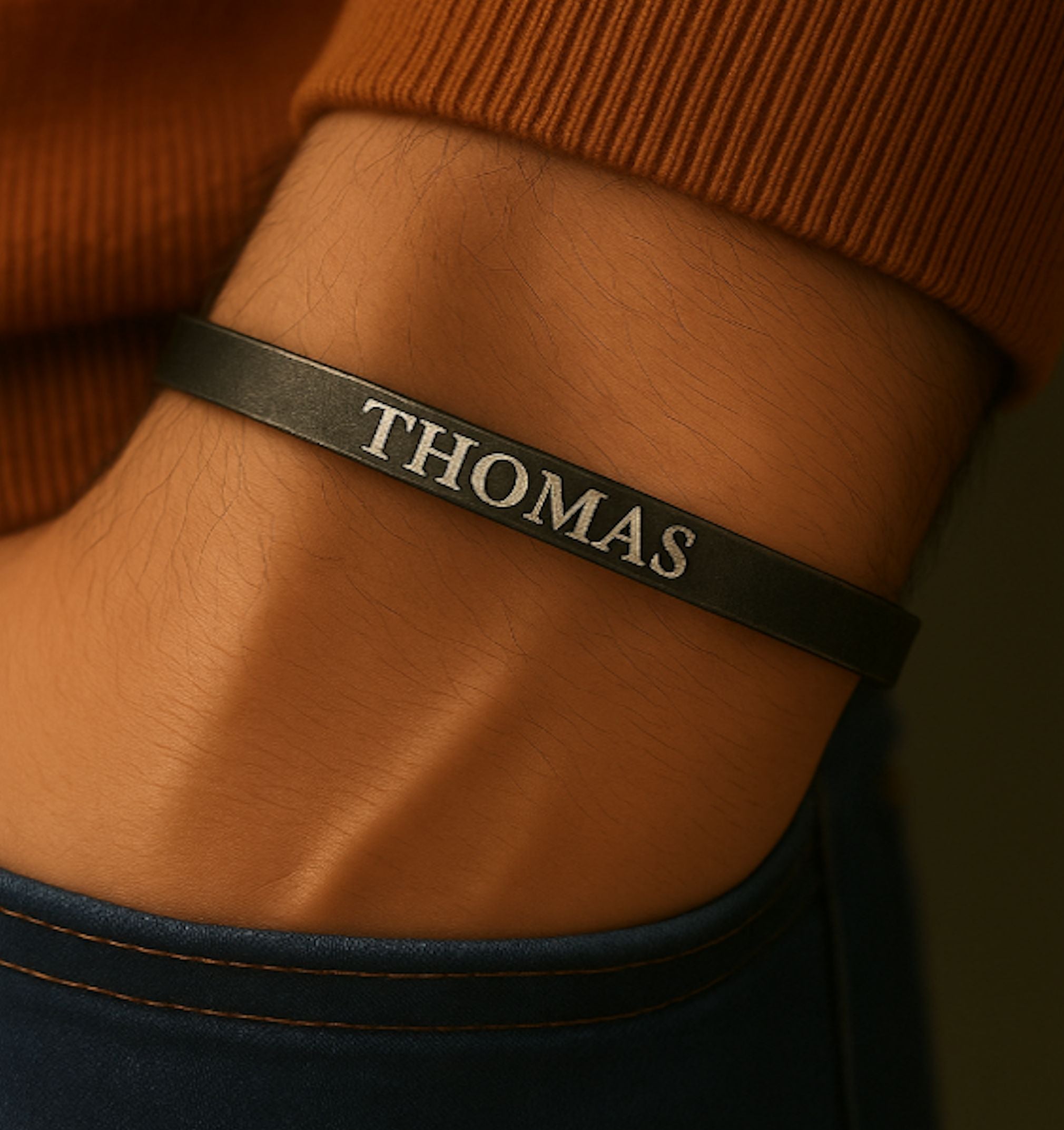 Herren armband mit eigenem Namen