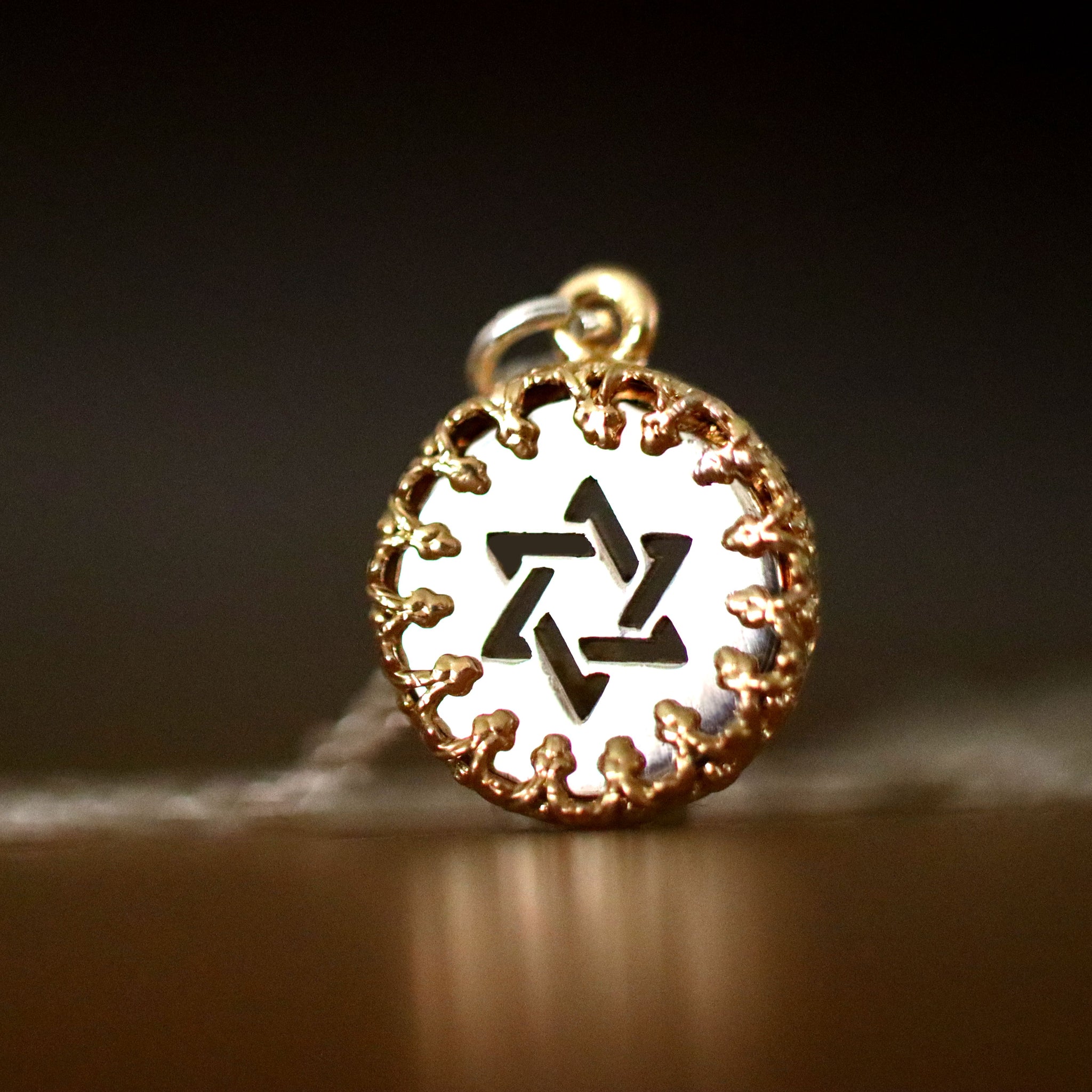 Runde Davidstern-Halskette für Sie Jüdischer Sternanhänger