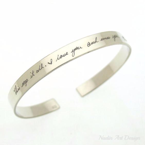 Handschrift-Gravur Armband - Geschenkidee
