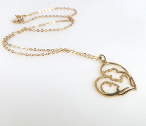Goldanhänger-Halskette - Mutter-Tochter-Geschenk