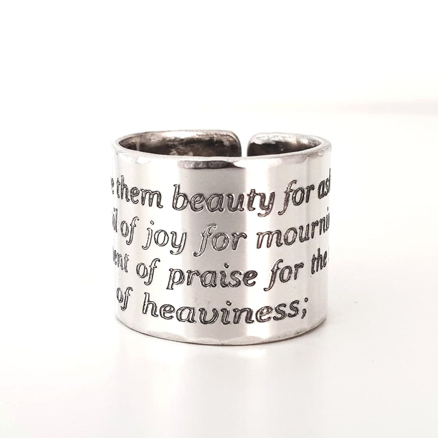 Boho Ring - Breiter Ring mit Gravur
