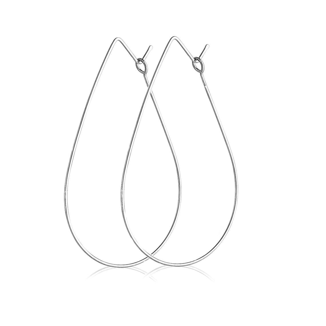 Sterling Silber Tropfenform Creolen