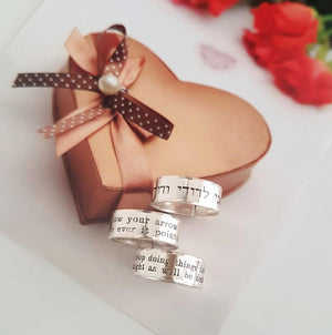 Gravierter Ringe mit Zitaten - Versprechensring, Geburtstagsgeschenk
