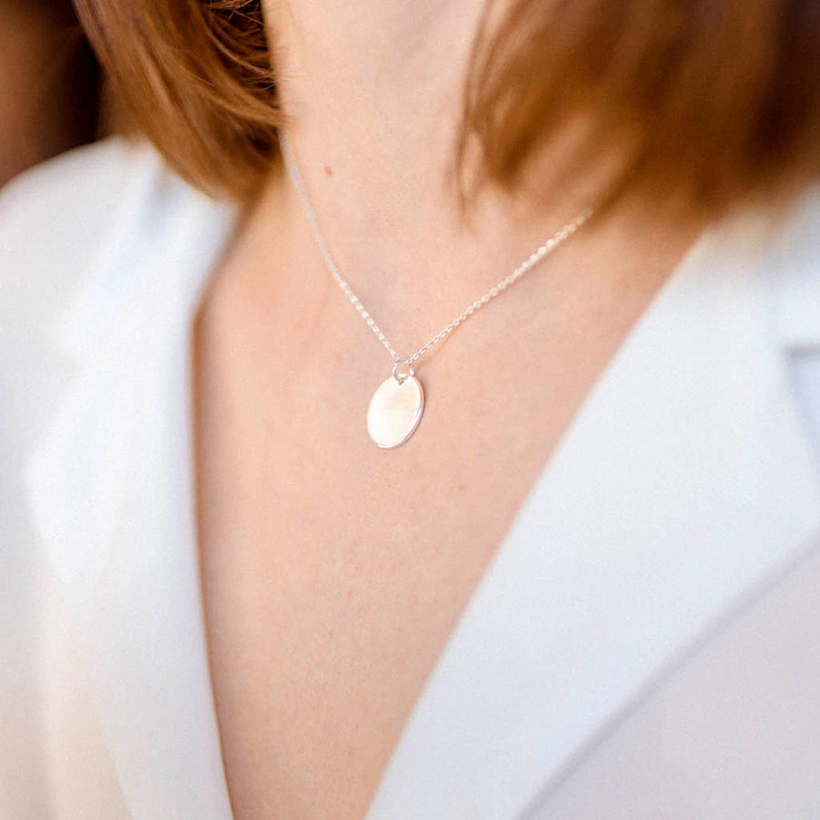 Arabischer Buchstabe Halskette - Sterling Silber Anhänger