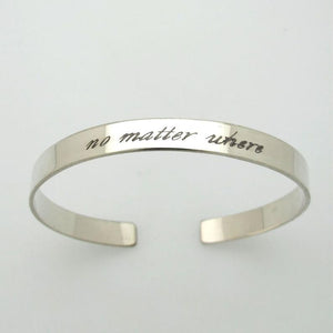 Sterling Silber Armband - Inspirierendes Zitat-Geschenk