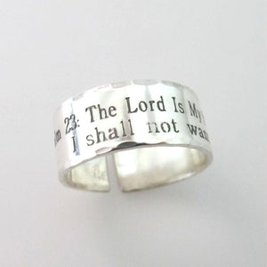 Isaiah 40:31 Graviert Sterling Silber Ring