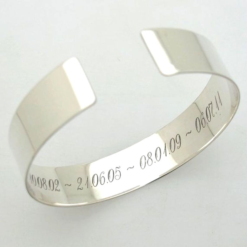 Sterling Silber breites Armband für Frauen