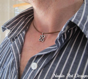 Keltische Halskette - Lederschnurkette