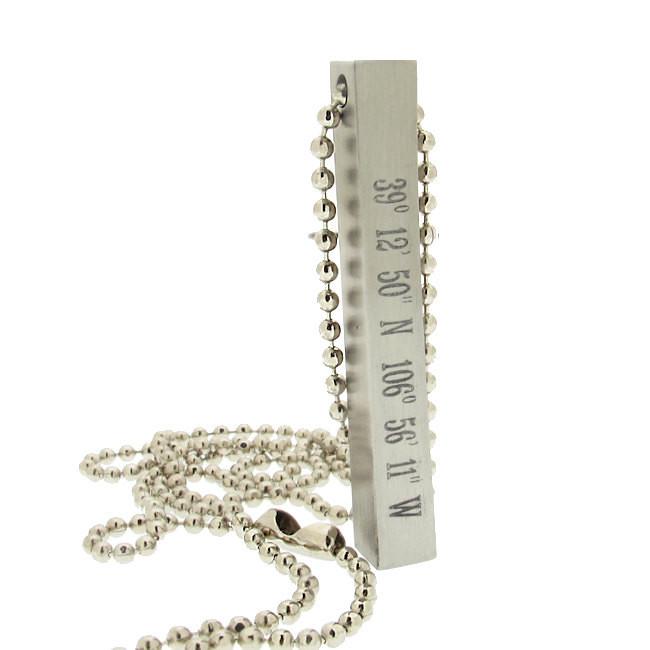 Koordinaten Schmuck Personalisierte Breitengrad-Längengragravur Halskette