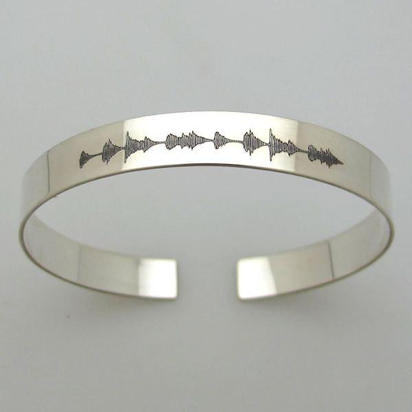 Einzigartiges Schallwelle Armband - Jahrestag Geschenk