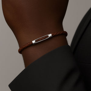 Geflochtenes Lederarmband für Männer - Herrengeschenk