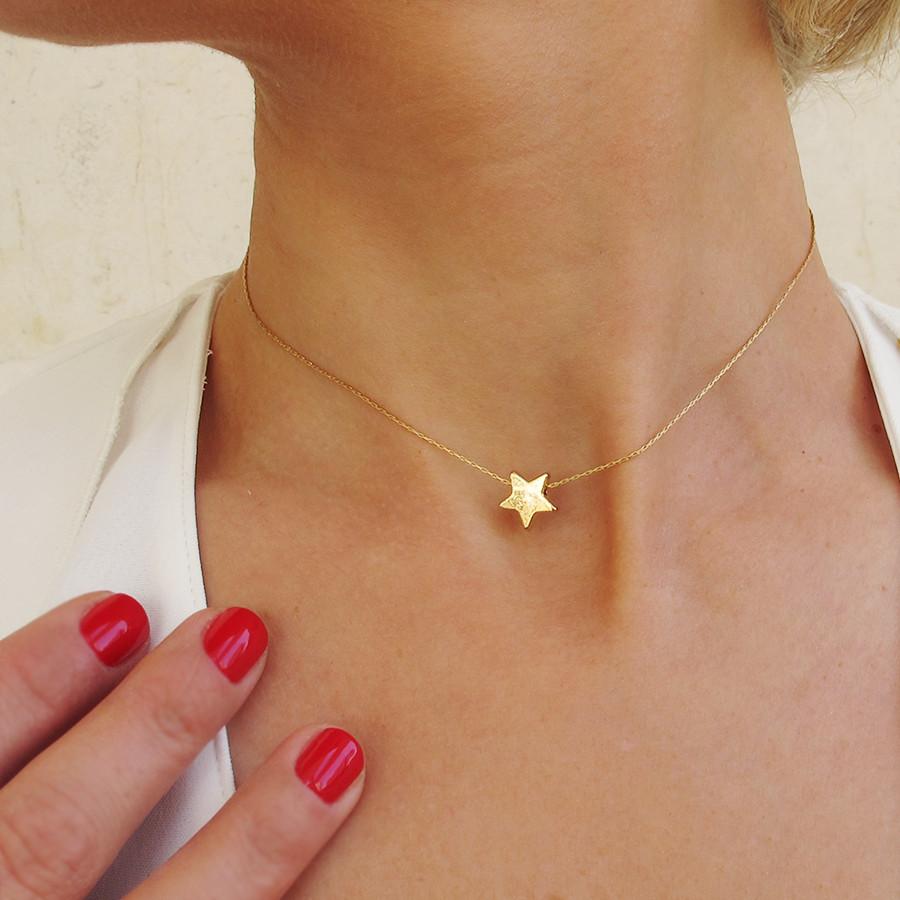 Yienate Stern Y-Halskette – Boho Kristall Stern Choker In Gold, Vintage-Statement Für Frauen & Mädchen