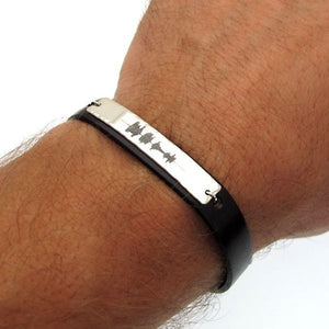 Ton graviertes Armband - Herzschlag Schmuck