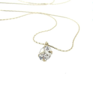 Schwarzer Zirkonia-Kristall Sterling Silber Halskette