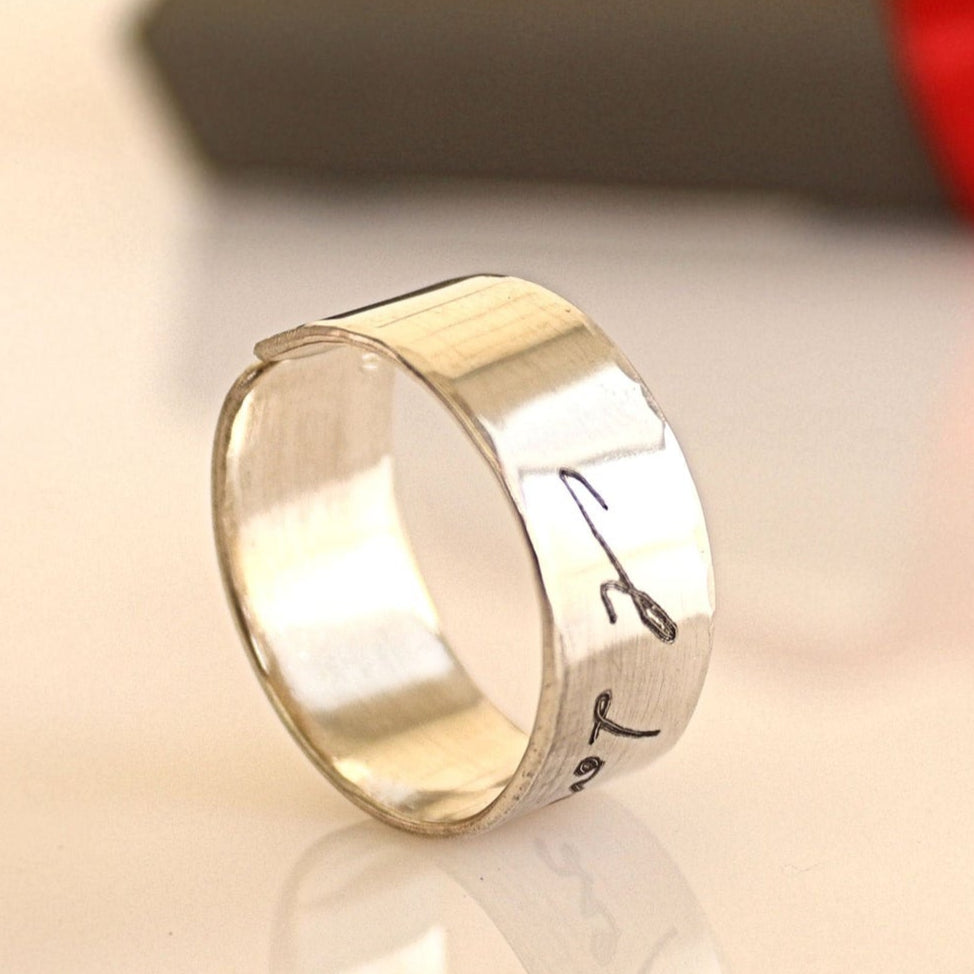 Handschriftring für Männer
