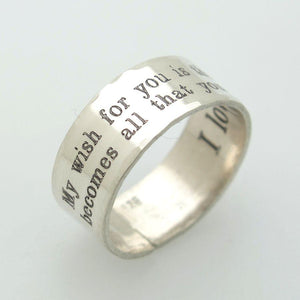 Geheime nachricht ring - Personalisiertes ring mit Gravur