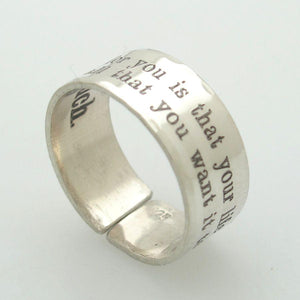 Geheime nachricht ring - Personalisiertes ring mit Gravur