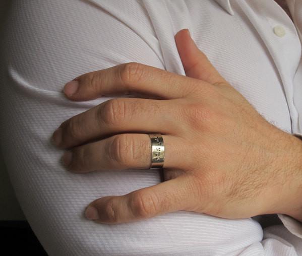 Damenring mit Gravur Silber