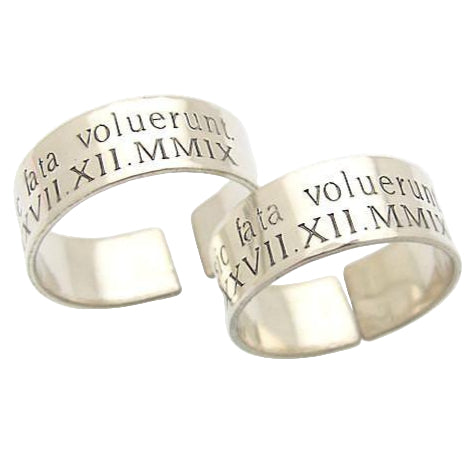 Personalisierte Ringe - Sterling Silber Set