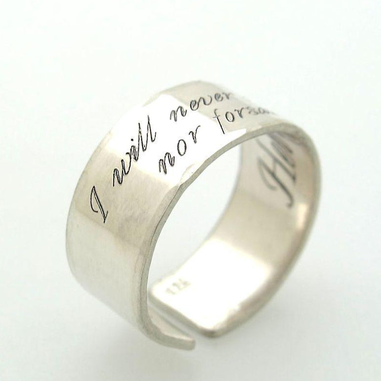Ring mit individueller Gravur – Personalisierter Sterling-Silber Rin