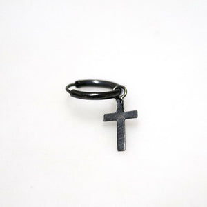 Schwarze Kreuz Ohrring