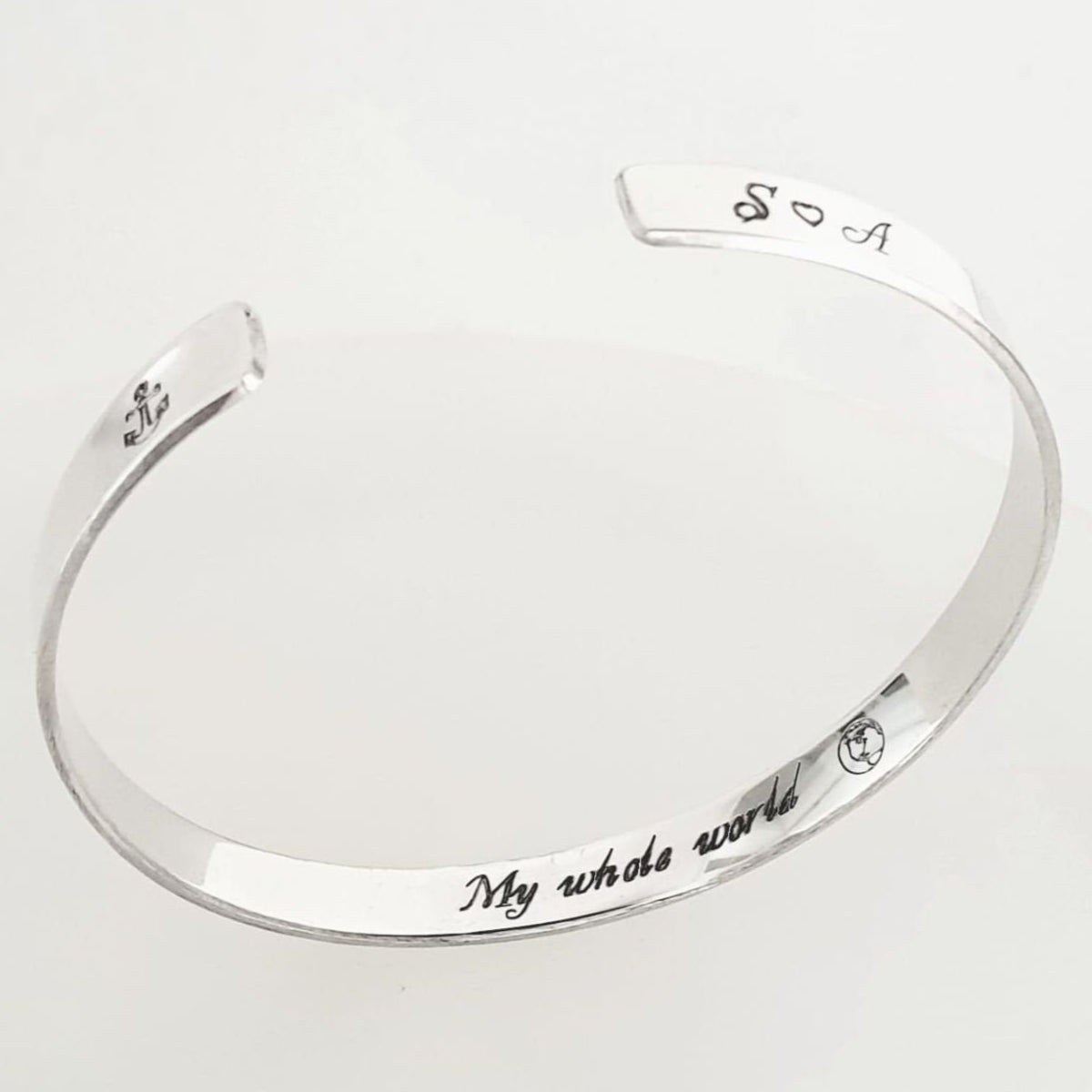 Sterling Silber Armband - Inspirierendes Zitat-Geschenk