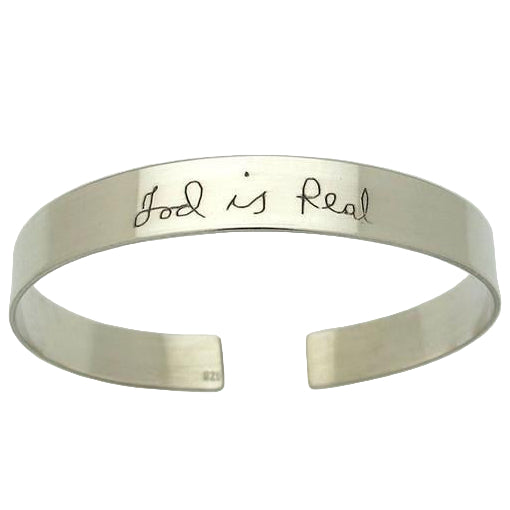 Sterling Silber Armband mit Handschrift Gravur - Freundgeschenk