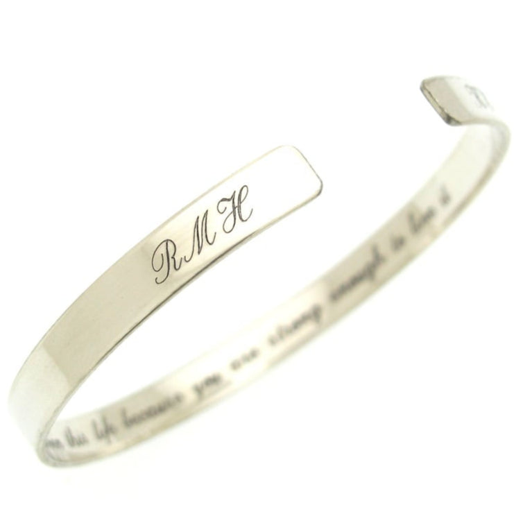 Sterling Silber Initialen Armband für Frauen