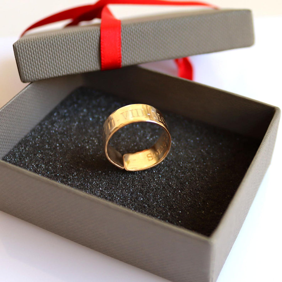 Versprechen Geschenk - Gold Band Ring