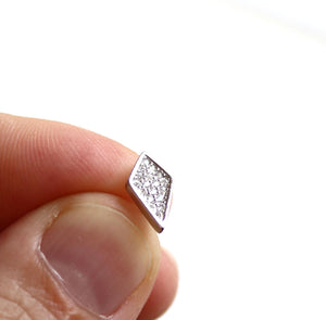 Sterling Silber Diamantform Ohrringe