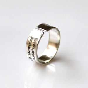 Ring mit individueller Gravur Gravierter Religiöser Schmuck