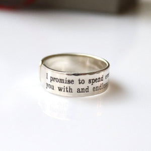 Ring mit individueller Gravur Gravierter Religiöser Schmuck