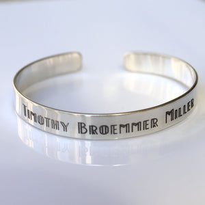 Namenarmband - Silberarmband für Männer