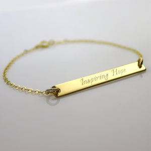 Gold Inspirierendes Armband, Inspirationsgeschenk