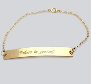 Gold Inspirierendes Armband, Inspirationsgeschenk