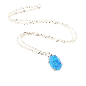 Halskette mit echtem blauem Opal