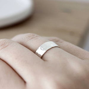 Kindernamen Ring Gehämmerter Bandring