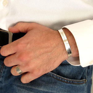 Personalisiertes Geschenk für Vater - Sterling Silber Armband