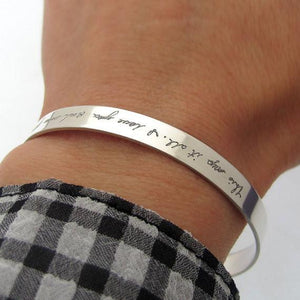 Handschrift-Gravur Armband - Geschenkidee