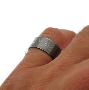 Wikinger-Ring - Elder Futhark Runes Ring