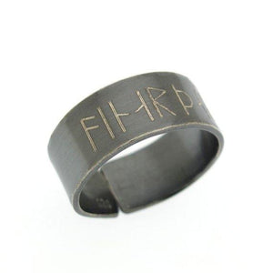 Wikinger-Ring - Elder Futhark Runes Ring