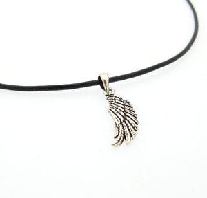 Flügel Halskette für sie - Lederhalsband
