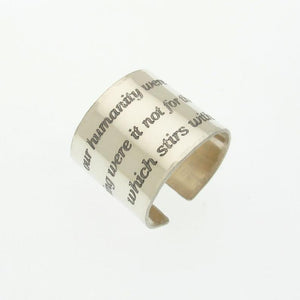 Sterling Silber Gravierter Ring - Inspirationsgeschenk