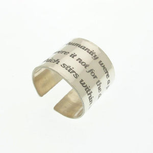 Sterling Silber Gravierter Ring - Inspirationsgeschenk