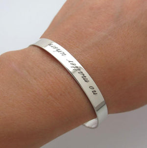 Sterling Silber Armband - Inspirierendes Zitat-Geschenk