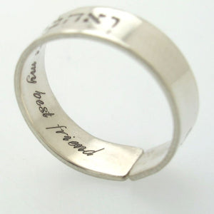 Poesie Gravierter Ring - Geburtstagsgeschenk