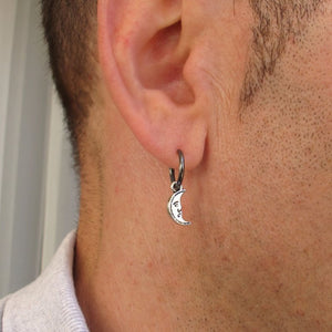 Halbmond-Ohrring für Männer