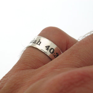 Isaiah 40:31 Graviert Sterling Silber Ring