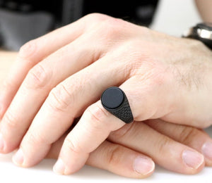 Schwarzer Onyx Ring